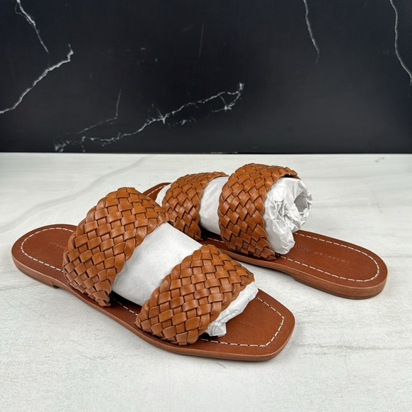 Loeffler Randall Jonah Timber Woven Slide Sandal Timber Brown sz 6.5 - Picture 3 of 13